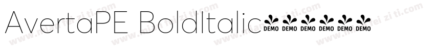 AvertaPE BoldItalic字体转换